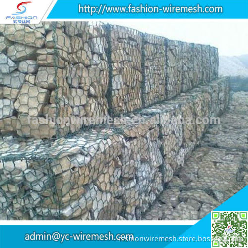 hot dipped galvanize hexagonal river bank protect gabion basket